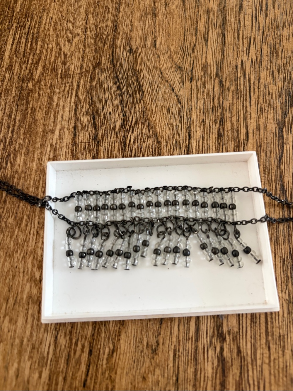 Vintage black cord bracelet statement piece